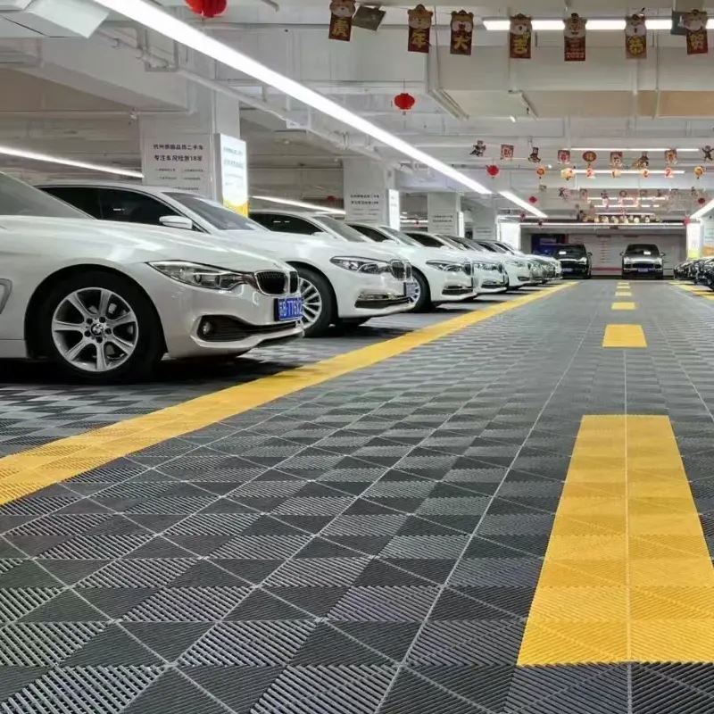 Pp Garage Interlocking Floor Tiles/Removable Plastic Interlocking Floor Mats For Car Washing