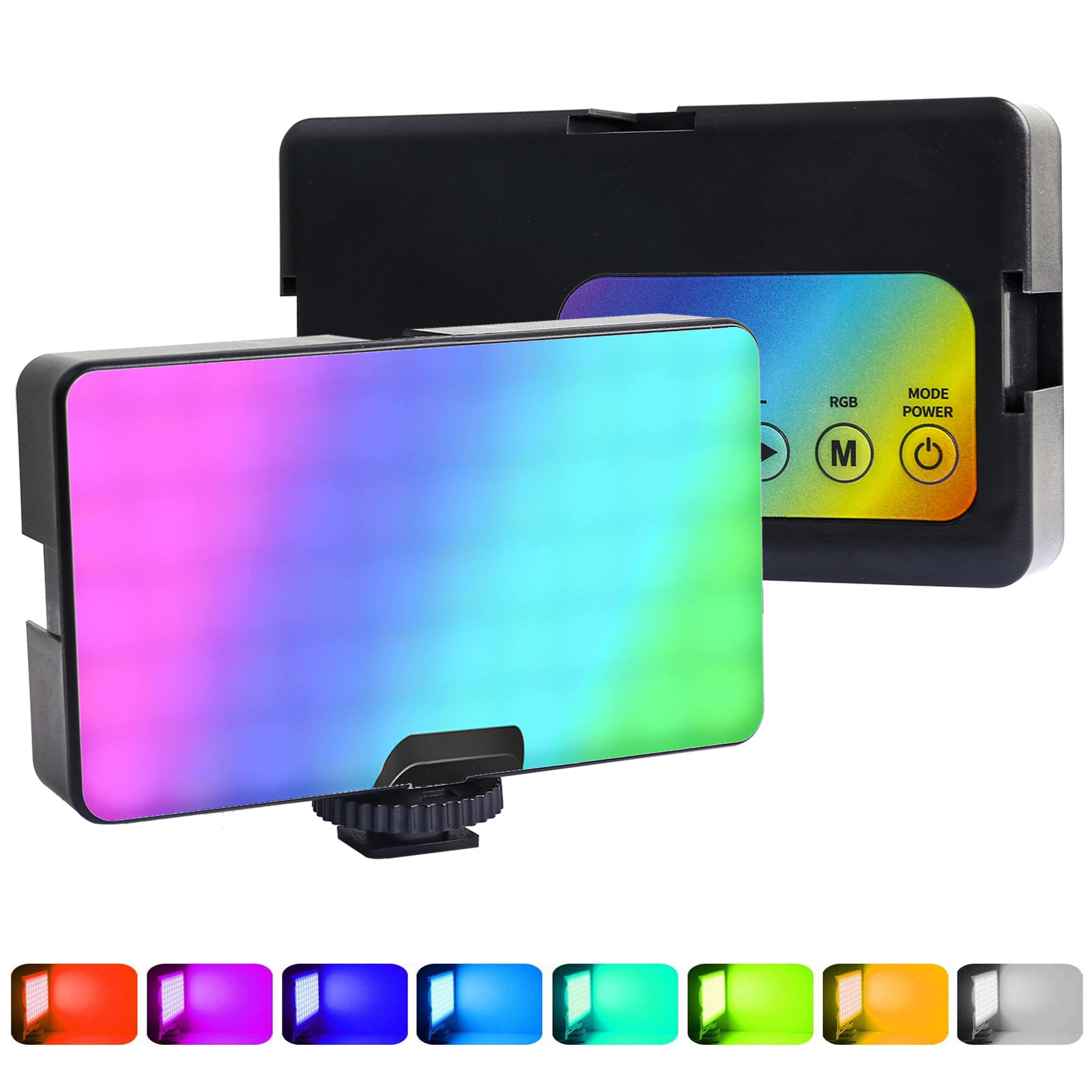 Adjustable  RGB LED Video Light  On-Camera Photography Light Panel