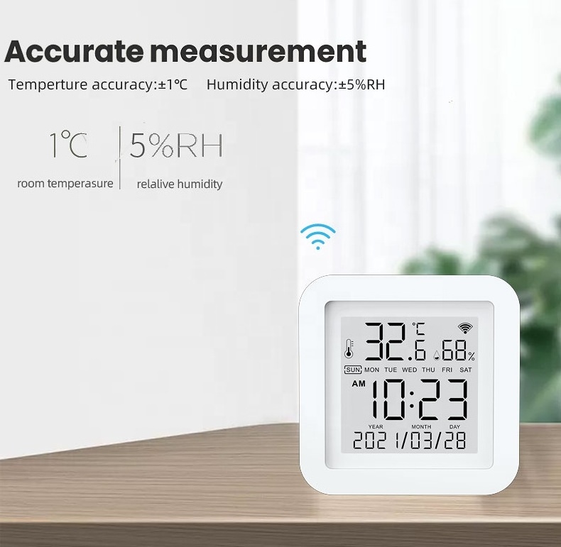 Tuya Smart WiFi Universal IR Remote Temperature Humidity Sensor 3 in 1 WiFi IR RF tuya Remote Control with LED Screen