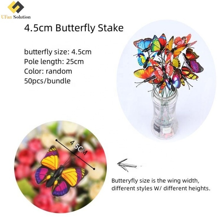 Home Butterfly Decoration Stake Fairy Dancing with Dandelion Butterfly Stick Garden Miniature Sculptures Lawn Landscape