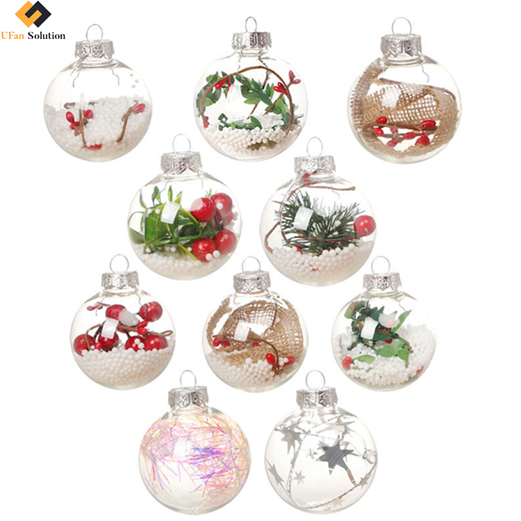 Christmas Iridescent Ball Ornament Reusable Plastic Balls Shatterproof Hanging Baubles Christmas Tree Holiday Party Decor