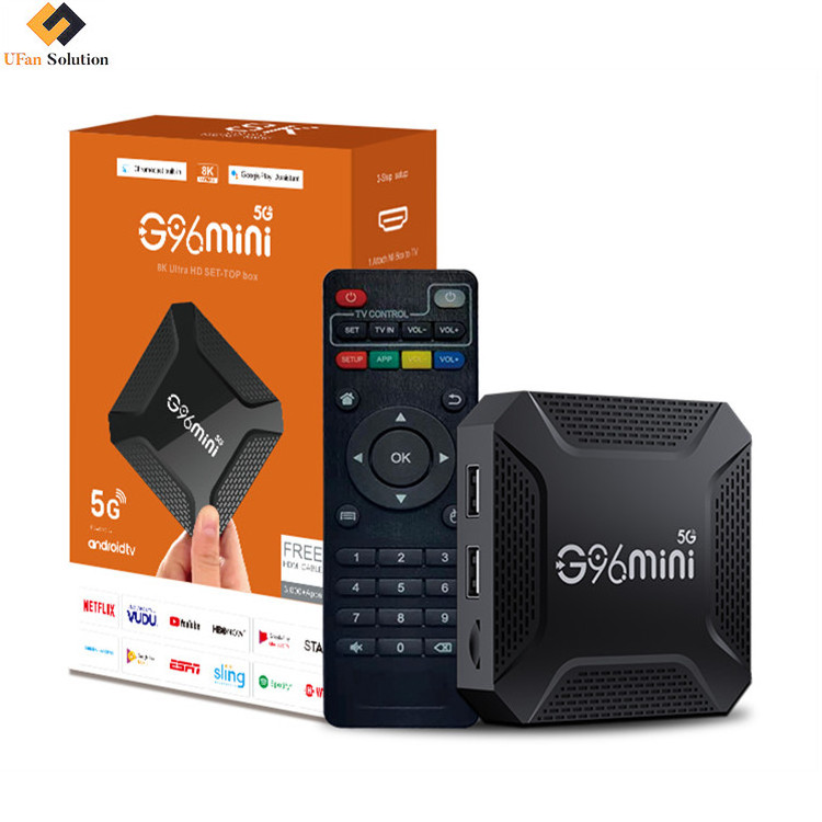 G96 Mini 5G Max guangdong the network television set-top iptv box hybrid android 8k remote control smart luby tv set top box