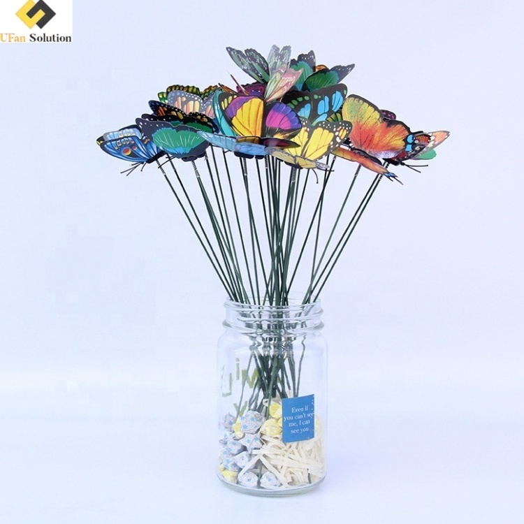 Home Butterfly Decoration Stake Fairy Dancing with Dandelion Butterfly Stick Garden Miniature Sculptures Lawn Landscape