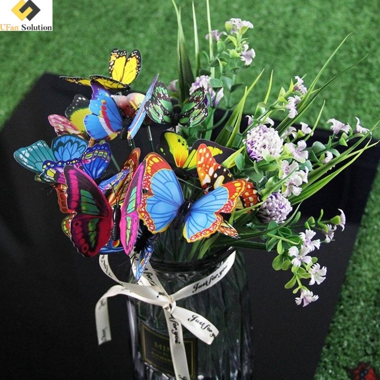 Home Butterfly Decoration Stake Fairy Dancing with Dandelion Butterfly Stick Garden Miniature Sculptures Lawn Landscape