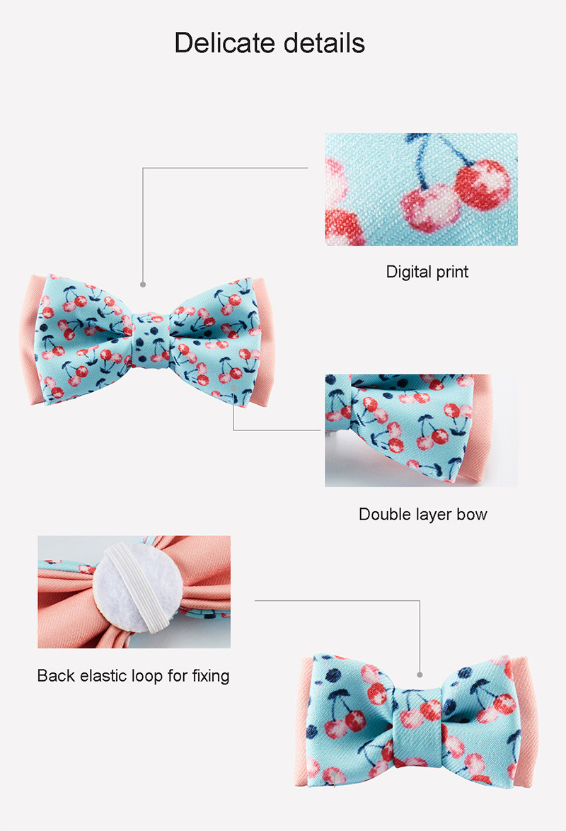 UFBemo Amazon hot sale detachable multiple colorful print pet cat dog bow tie accessories small medium big dog cat