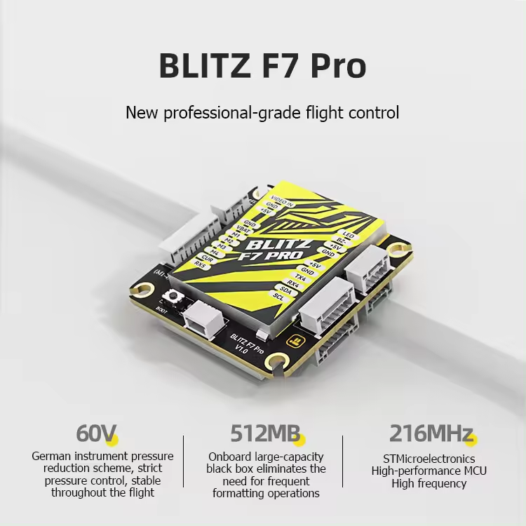 IFlight BLITZ F722 F7 Pro Flight Controller BMI270 512MB BlackBox BLITZ E80A 4IN1 ESC 4-8S for RC FPV Drone Remote Control