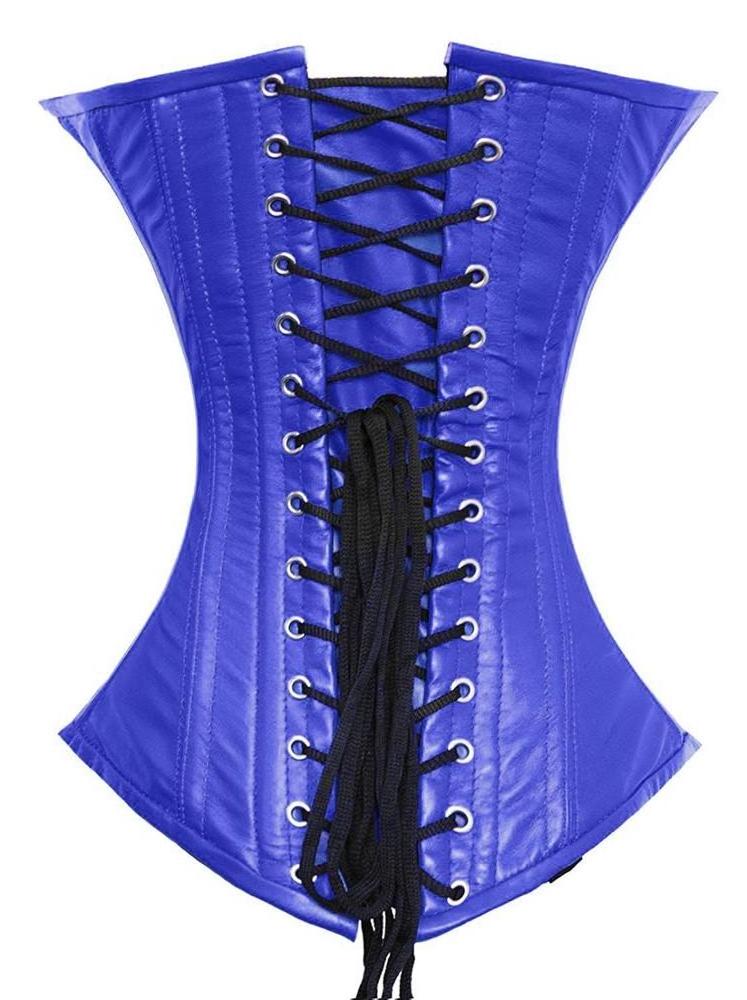 custom made waist training corsets steel bone over leather corset