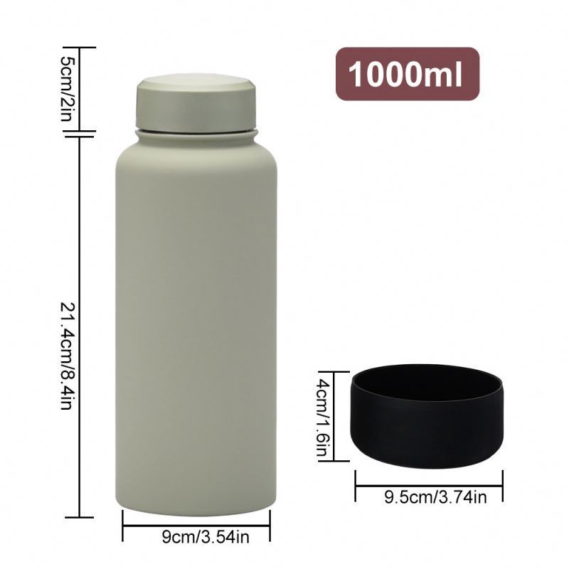 Custom 32oz soft Insulated vacuum touch rubber paint 1000ml flask thermal double wall stainless steel gym sport water bottle