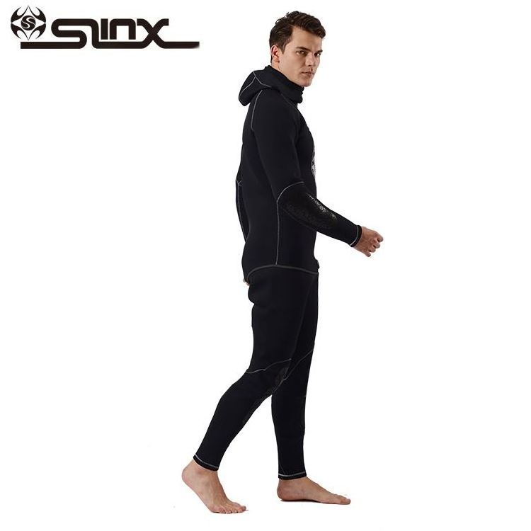 Black 5mm Wetsuit Scuba Diving Suit Men Neoprene Underwater hunting Surfing Front Zipper Spearfishing Suit