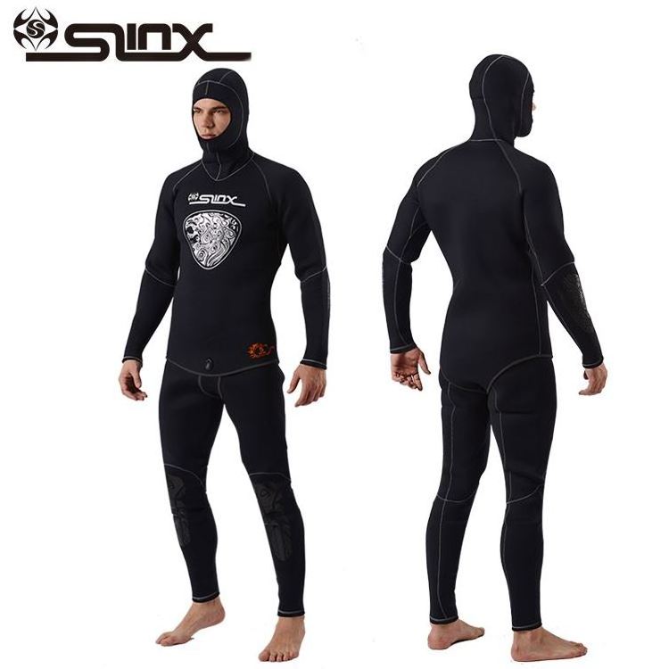 Black 5mm Wetsuit Scuba Diving Suit Men Neoprene Underwater hunting Surfing Front Zipper Spearfishing Suit