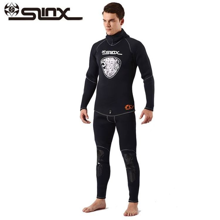 Black 5mm Wetsuit Scuba Diving Suit Men Neoprene Underwater hunting Surfing Front Zipper Spearfishing Suit