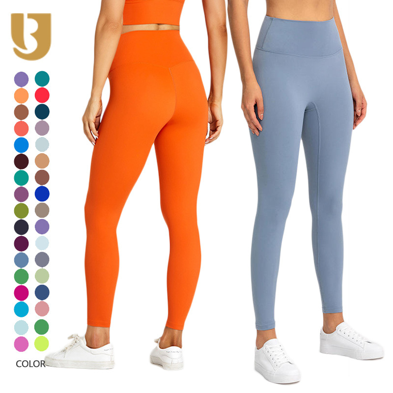 Leggings para mujer Design No Camel Toe Yoga Pants Custom Logo One Piece Cutting Fitness Leggings For Women