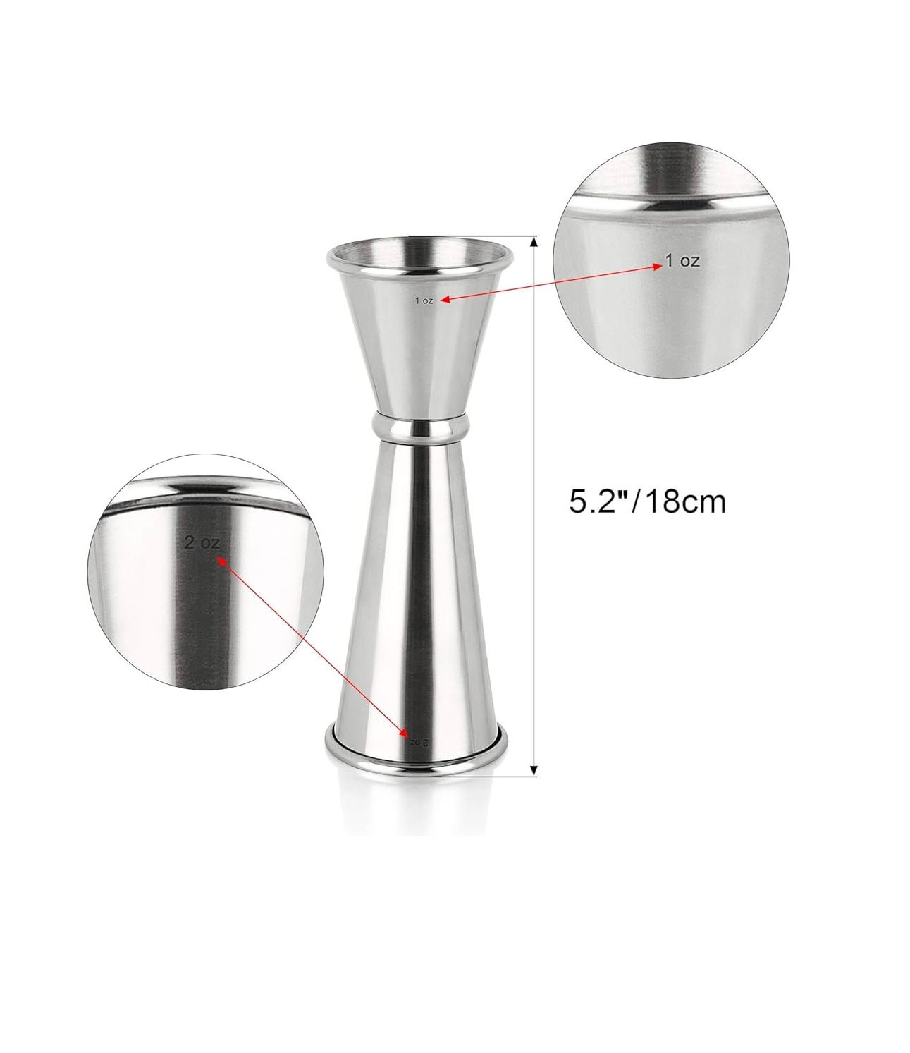 Different polished Premium quality stainless steel jigger glass with handle style design piece with Sale products