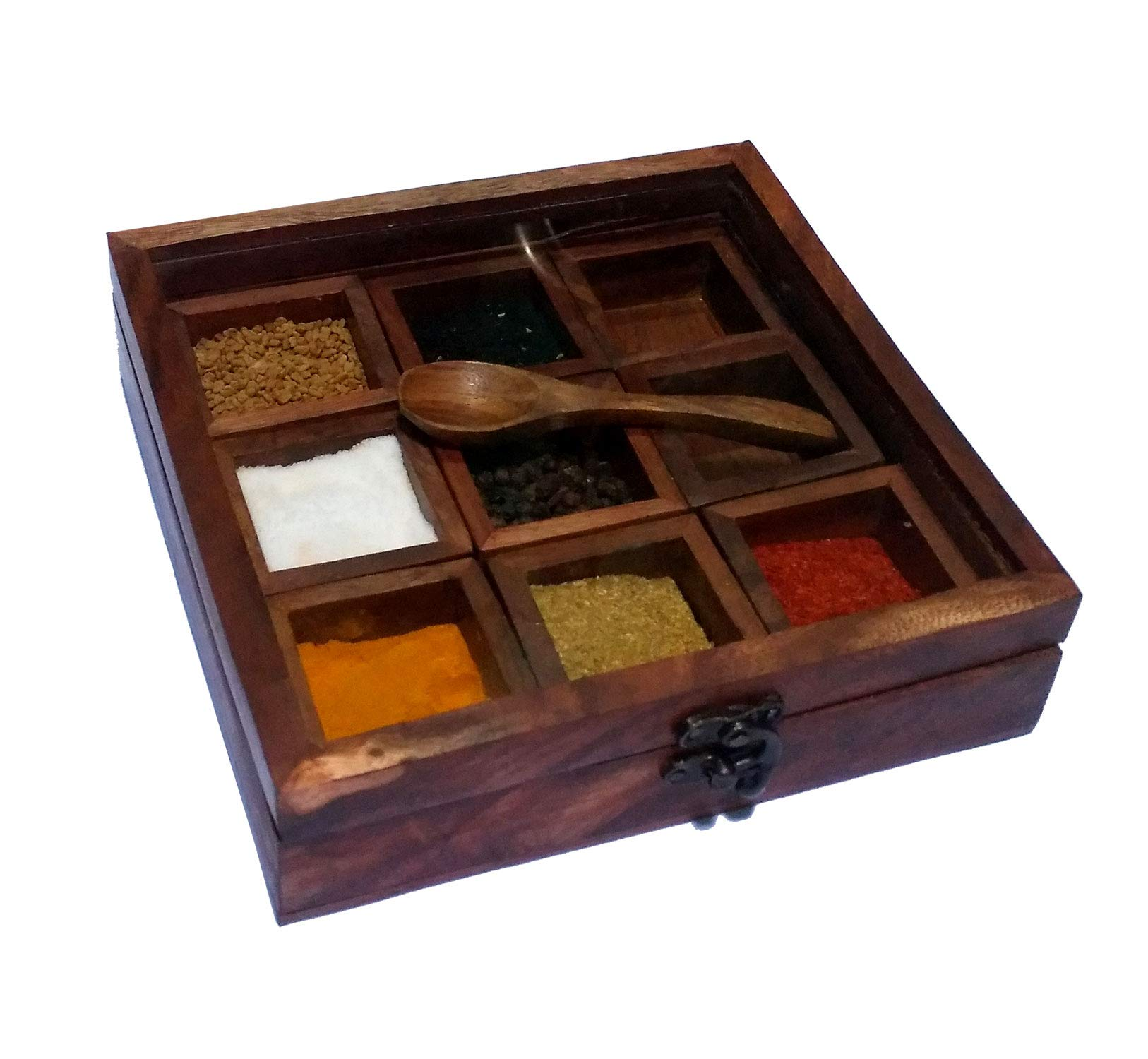 Natural Wooden Custom Logo Round Spices Storage Container Spice Box Organic Bamboo Salt Box With sale product