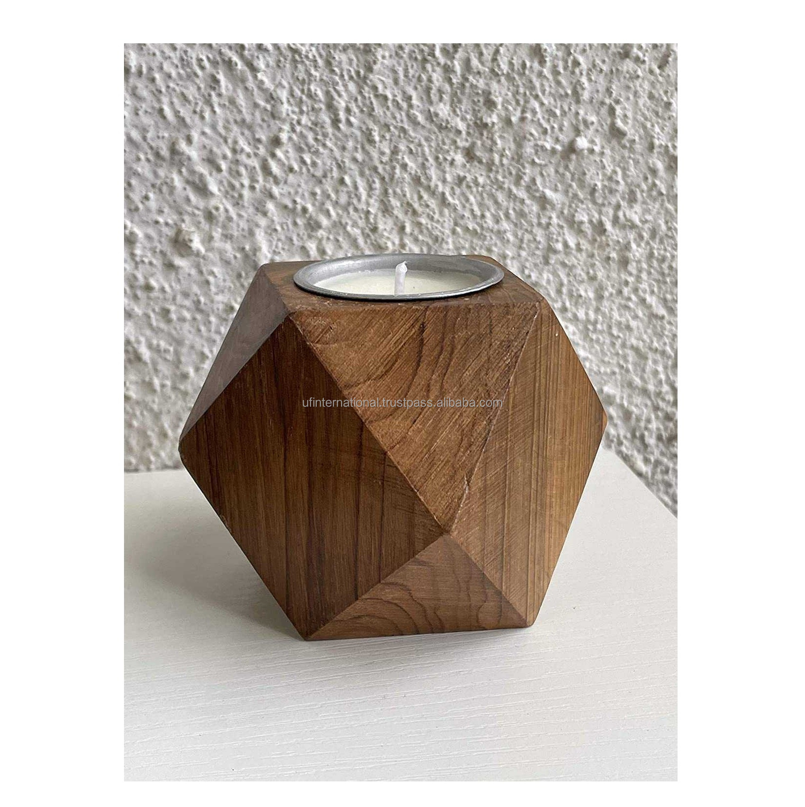 Customized Natural Wooden Pillar Candle Holder Home Decorative Tea Light Candle Holder Available At best price