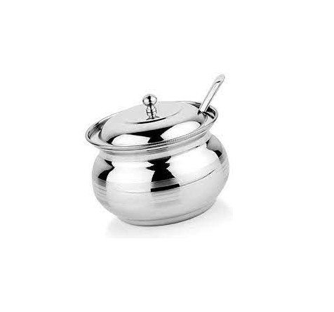 Latest stainless steel and sugar bowl Fancy Wholesale Stainless Steel lid and spoon steel sugar and salt bowl for sale