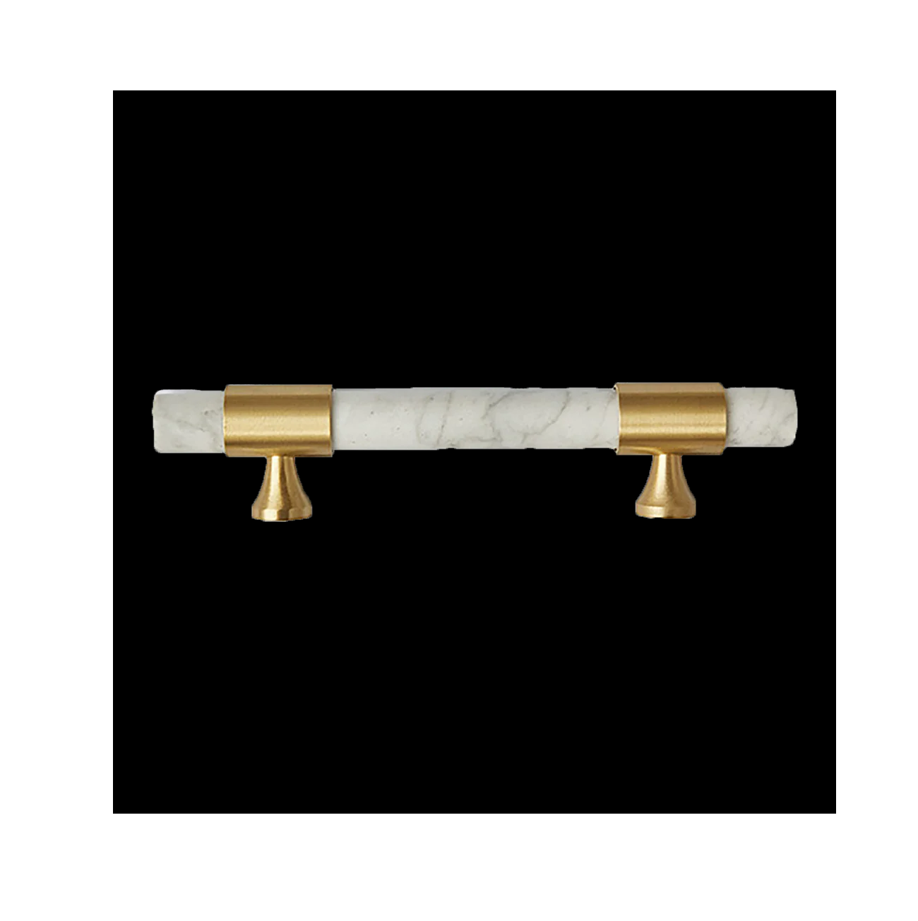 Best quality brass and marble door handle white stone luxury design cabinet handle drawer door handle at low price