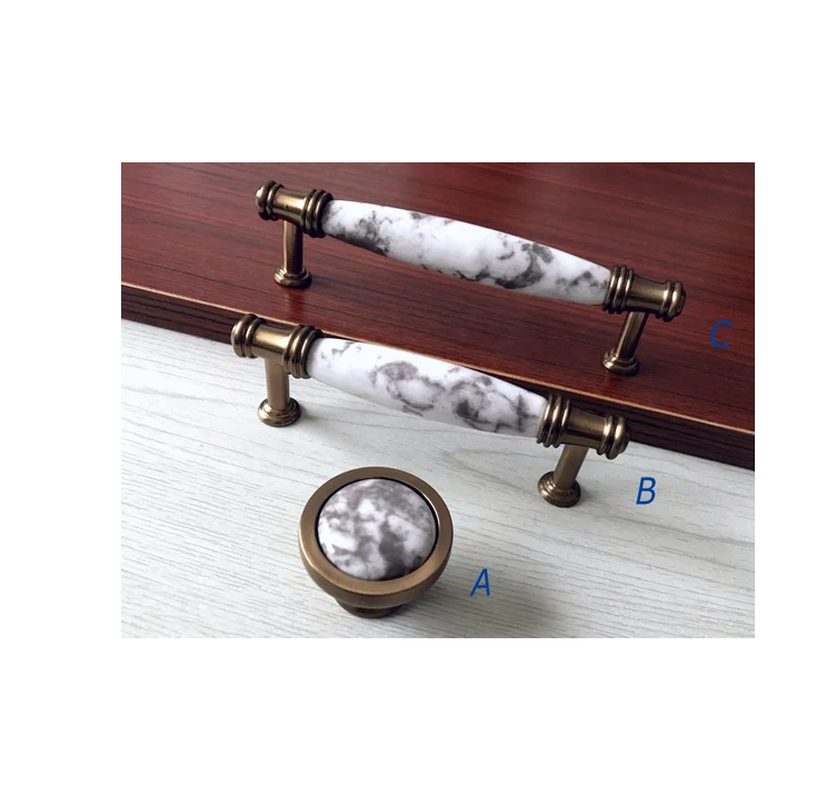 Marble door handle simple design  marble closet door drawer cabinet pure small handle with sale product top selling