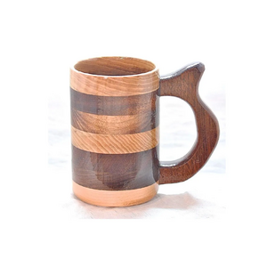 Hot Selling Handmade Beer Mug fancy coffee cups and mugs best two tone natural wood attractive design natural craft