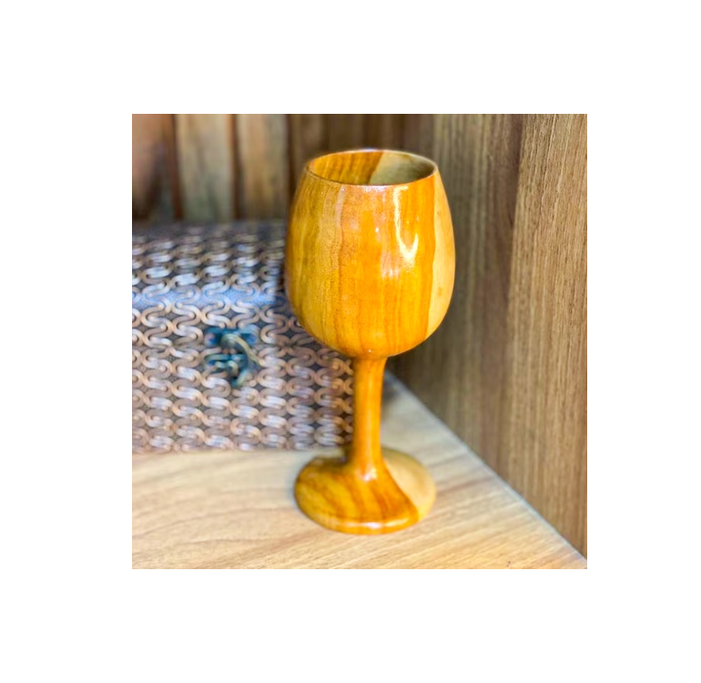 table top Acacia wooden wine glass set of 2 Customized nautical cocktail glass  excellent quality top quality product