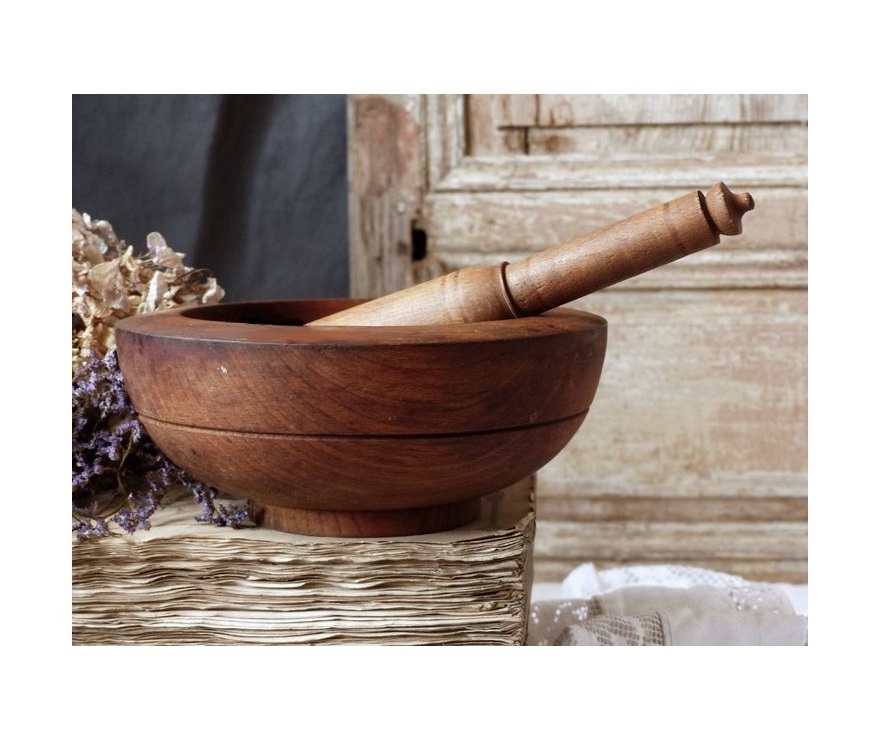 Natural Bowl Olive Wood Mortar and Pestle Set Garlic Pepper Herb Spice Pellet Grinder Wood Guacamole Maker Cheap price