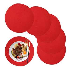 Top selling Red Color Leather Plate Mat Best Quality Durable Coffee Tea Coaster for tabletop decor Use Best Selling