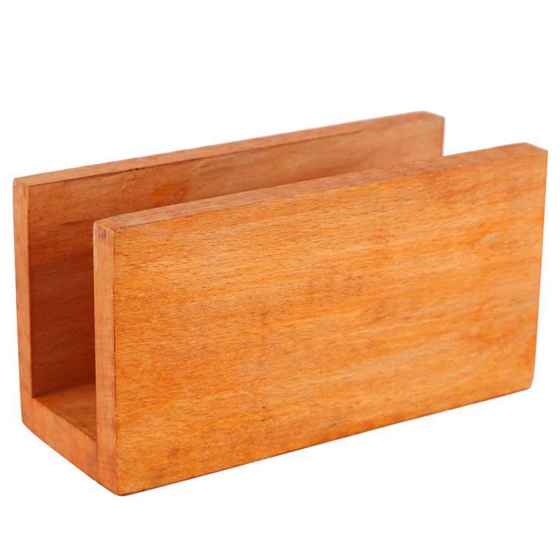 Unique Wood napkin holder for Wood Upright Napkin Holder Square Paper Napkins for low price with customize dark polished color