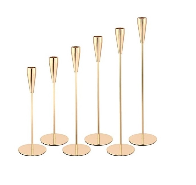 Unique Brass candle stand for centerpieces for wedding table candle holder for small size 1 piece decorative items for sale