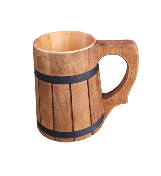 Hot Selling Handmade Beer Mug fancy coffee cups and mugs best two tone natural wood attractive design natural craft