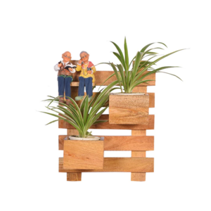 Mango Wood Indoor planters stand farmhouse garden home garden Wooden Plant flower Stand for hot sale product