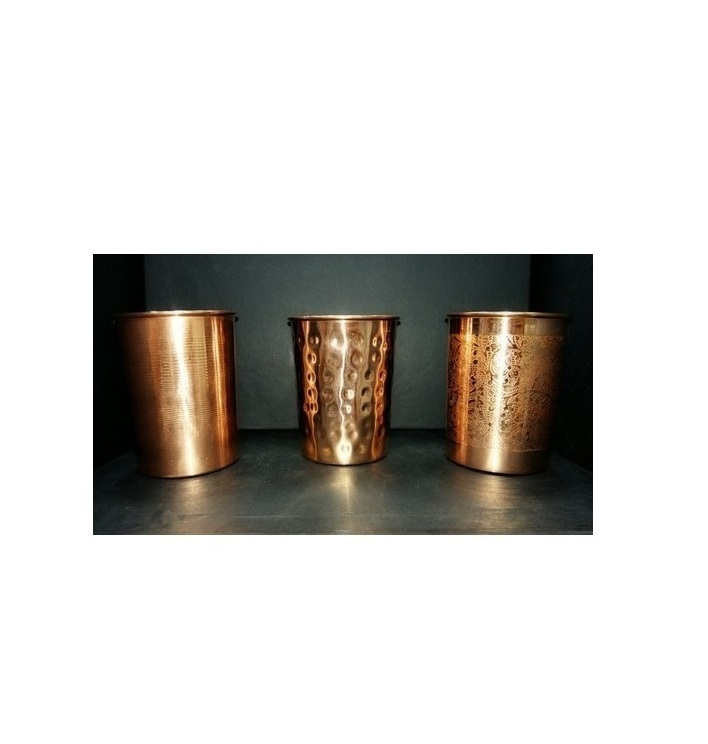 High quality copper water drink glass with 3 piece set Bar & Wine Cocktail Glasses for hot sale product