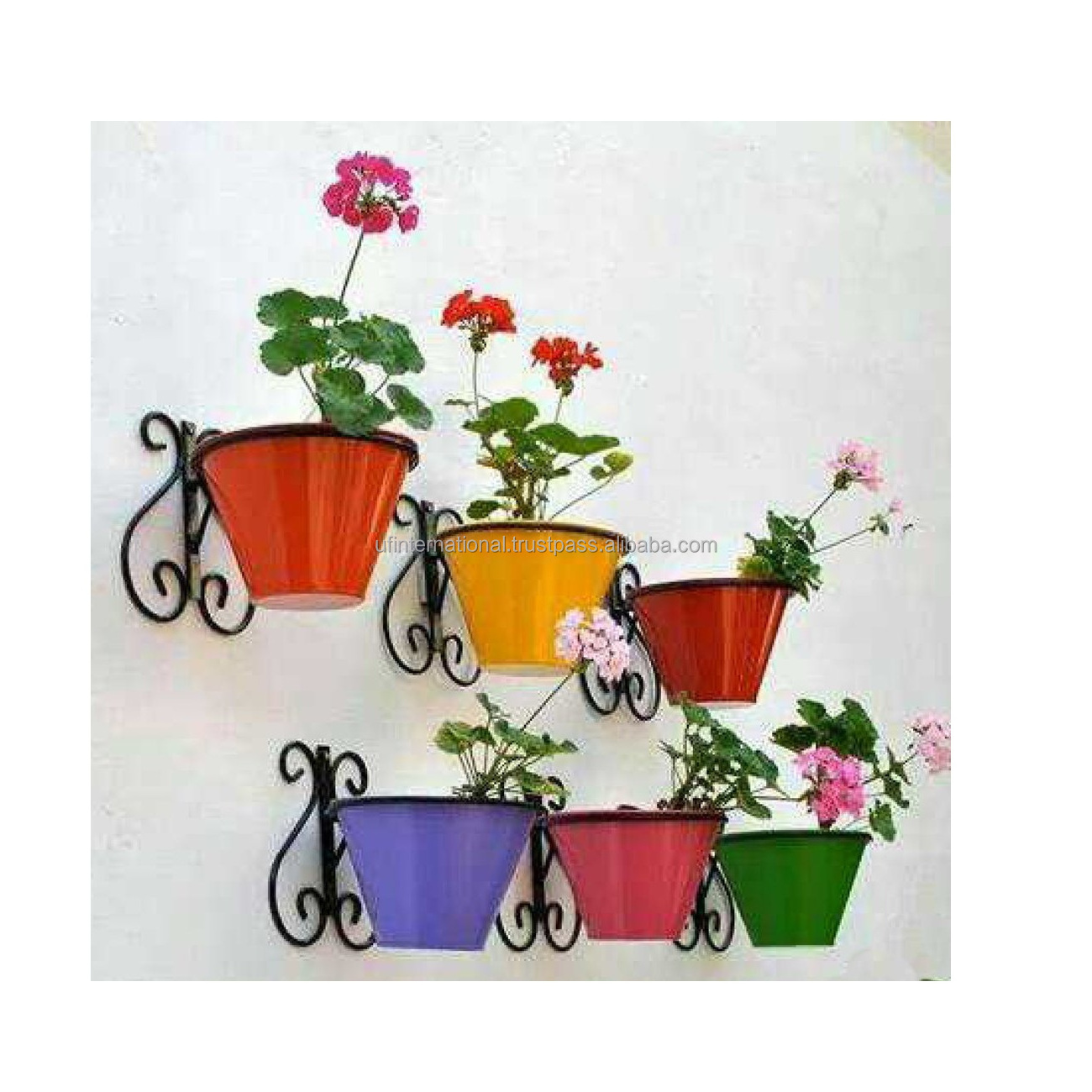 Window decorative Wall Hanging Railing Planter Flower Pot Hanging Baskets Holder Balcony  best quality Planter