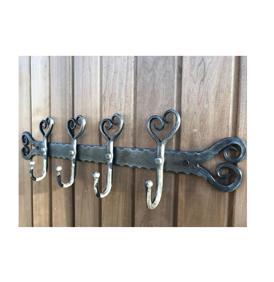 Metal Customized Black Powder Coated Metal hook holder Wall Mounted Bedroom Hanging Clothes Kitchen Accessories Metal Hooks