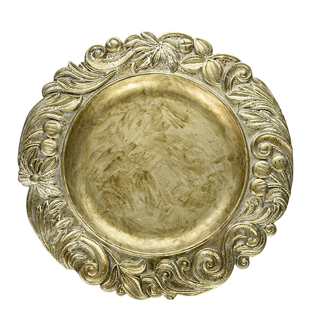 Fancy Design Brass Wedding Charger Plates Fancy Designing Gold Color With Round Shape Hammered Design Luxury Plated