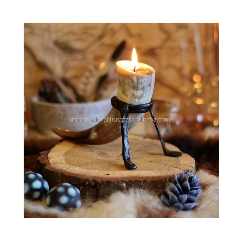 Handmade Deer Candles Votives der Horn Candle Stand Bulk Candle Holders for customized size hot sale polished