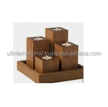 Christmas Gift Set of 3 Home Decor Heart-shaped Romantic Cute Decorative Wood Tea Light Candle stand very good product