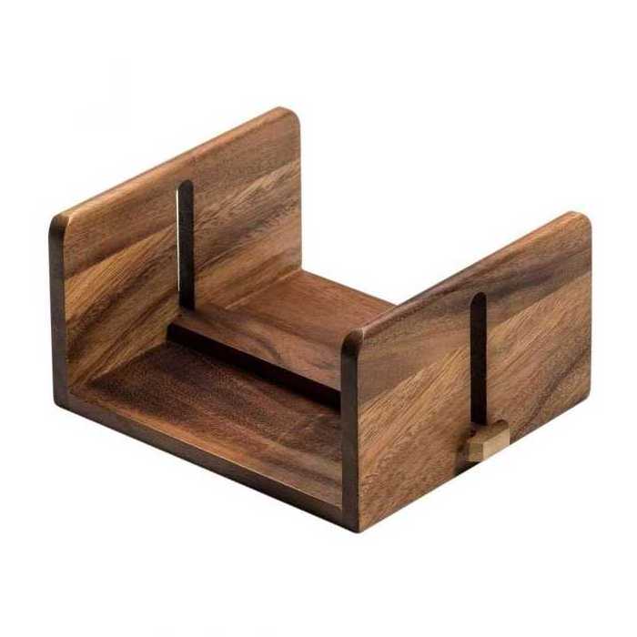 Unique Wood napkin holder for Wood Upright Napkin Holder Square Paper Napkins for low price with customize dark polished color