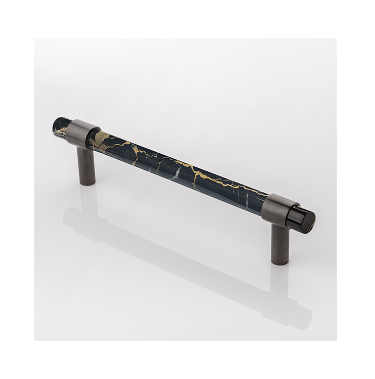 Hot cabinet drawer door pull handles Brass & Black Marble storage cabinet T bar wardrobe handle Top Selling Product