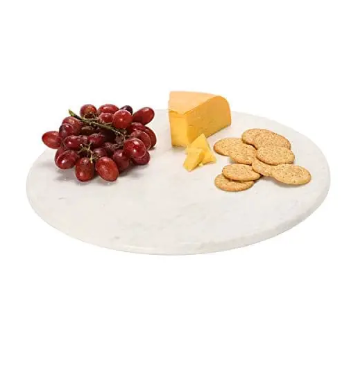 Round Marble abstract lining design marble Lazy Susan farmhouse wedding snack use shelving units top selling