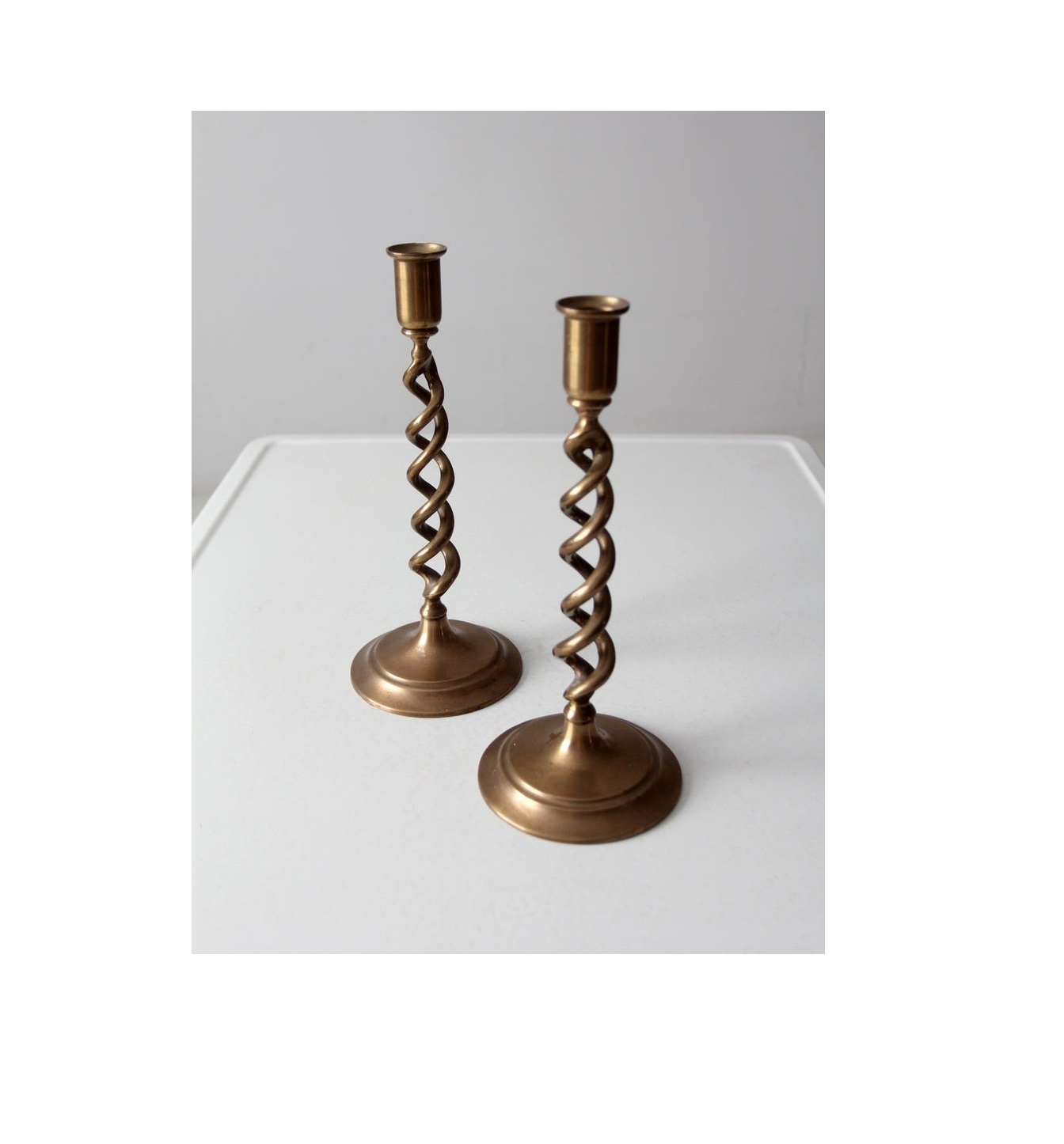 Unique Decorative brass candle stand modern luxury brass gold metal candle holder set with handmade use for sale