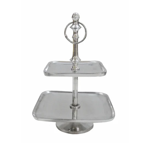 Classic Design Cake Stand unique design Restaurant Cake decoration Use Metal Cake server Stand Natural craft