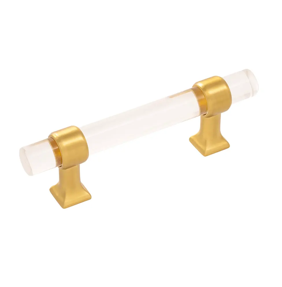 Brass Acrylic door and handle glass door handle with single acrylic double sides large long handle piece