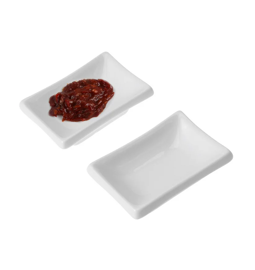 Custom logo ceramic dinner serving tray 2 pcs small size tableware cheese serving platter tray top quality products