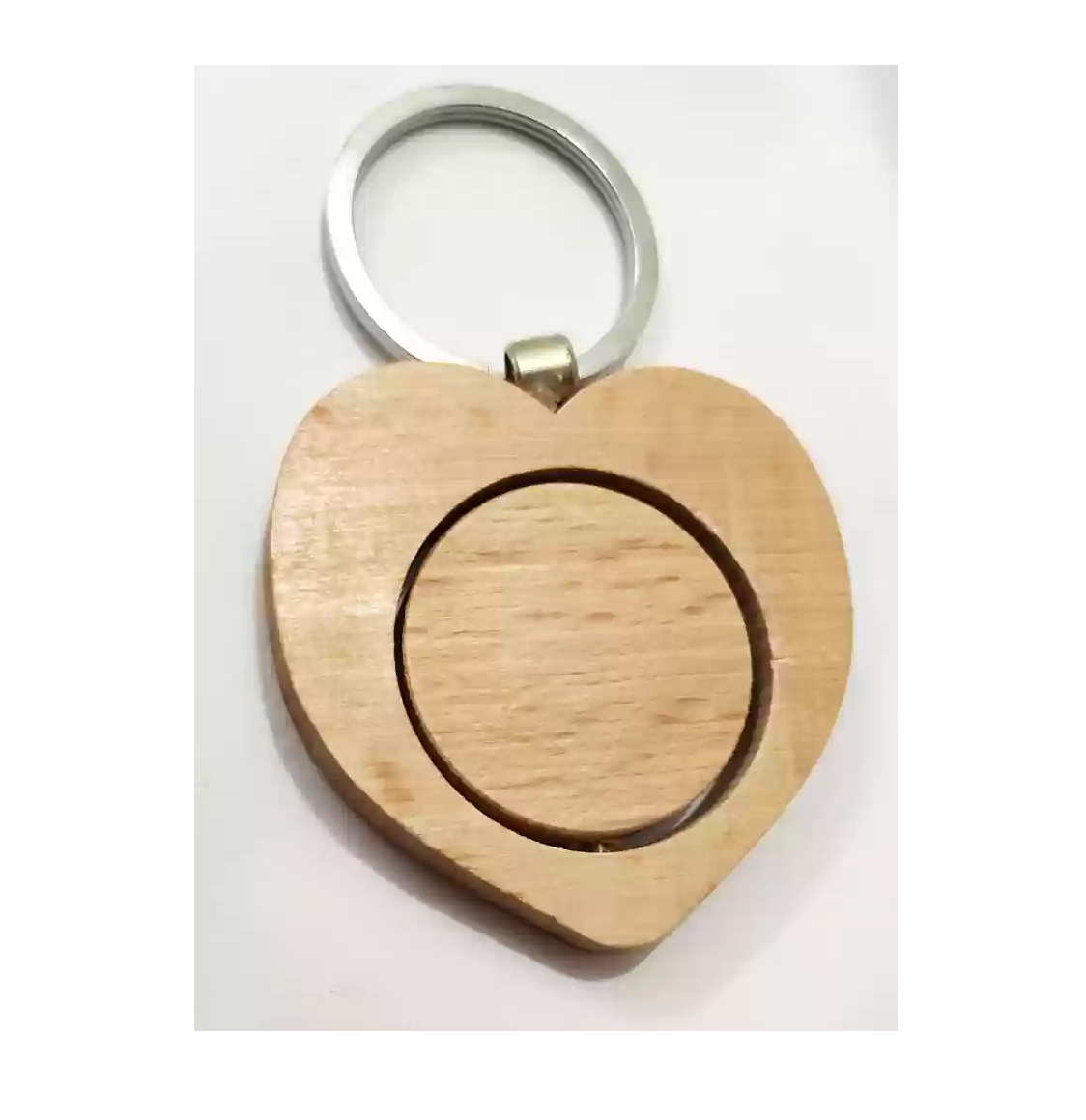 Wooden natural wood key ring stylish design with Loop gift idea key chain and customized size natural craft product