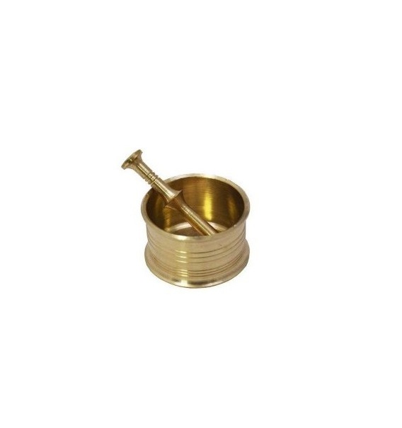 Luxury Brass Mortar and Pestle For Hotels and Restaurant Kitchen grinder Used  Gold Shiny Polished  Cheap Price