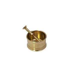 Luxury Brass Mortar and Pestle For Hotels and Restaurant Kitchen grinder Used  Gold Shiny Polished  Cheap Price