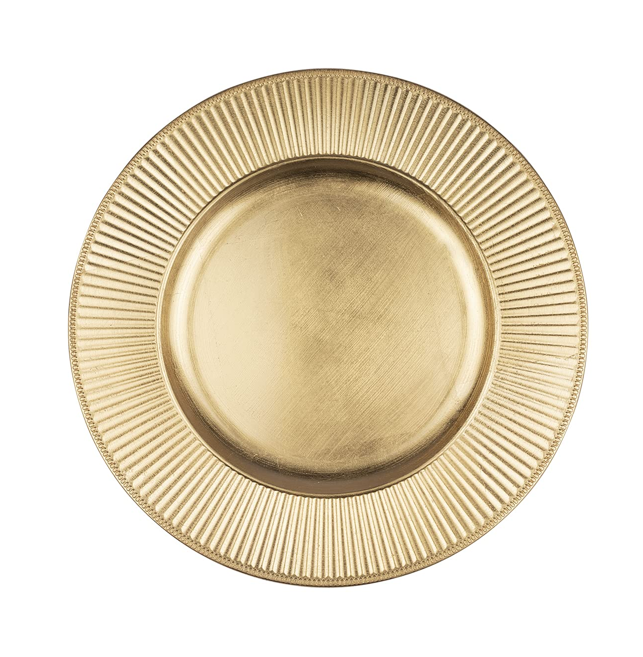 Fancy Design Brass Wedding Charger Plates Fancy Designing Gold Color With Round Shape Hammered Design Luxury Plated