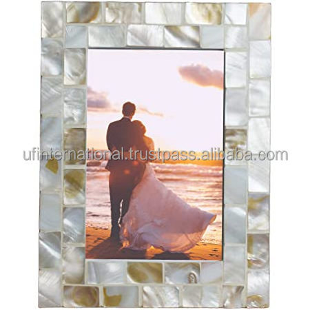 100% Best quality Mother of pearl top photo frame movable home decoration mirror frame for decorative use hot product