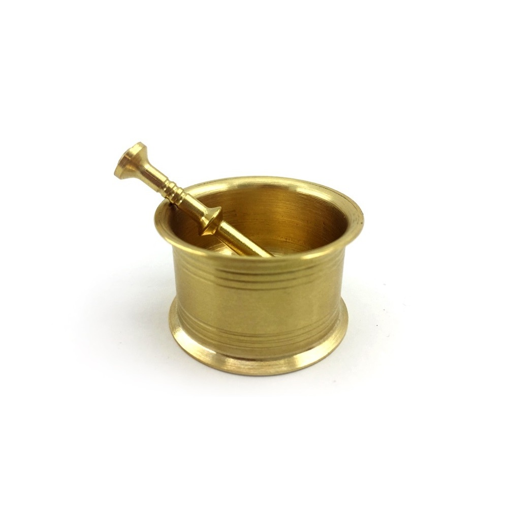 Luxury Brass Mortar and Pestle For Hotels and Restaurant Kitchen grinder Used  Gold Shiny Polished  Cheap Price