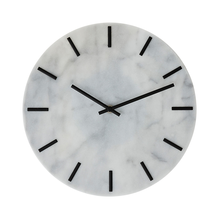 Marble White Decorative Wall Clock With Smooth White Finished Wall Decoration Prices with sale product